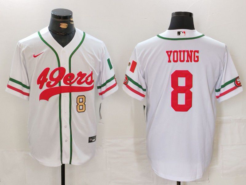 Men San Francisco 49ers #8 Young White Joint Name 2024 Nike Limited NFL Jersey style 2->san francisco 49ers->NFL Jersey
